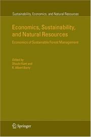 Cover of: Economics, Sustainability, and Natural Resources: Economics of Sustainable Forest Management (Sustainability, Economics, and Natural Resources)