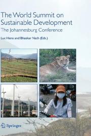 Cover of: The World Summit on Sustainable Development: The Johannesburg Conference