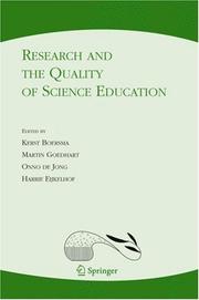 Cover of: Research and the Quality of Science Education by 