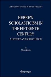 Cover of: Hebrew Scholasticism in the Fifteenth Century by Mauro Zonta