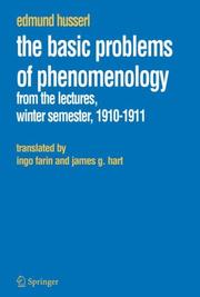The Basic Problems of Phenomenology by Edmund Husserl