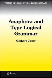 Cover of: Anaphora and Type Logical Grammar (Trends in Logic) by Gerhard Jäger