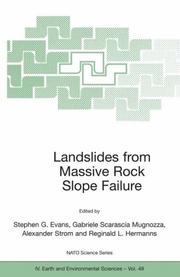 Cover of: Landslides from Massive Rock Slope Failure (Nato Science Series: IV: Earth and Environmental Sciences) by 