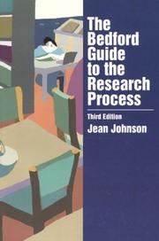 Cover of: The Bedford guide to the research process by Johnson, Jean