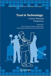 Cover of: Trust in Technology: A Socio-Technical Perspective (Computer Supported Cooperative Work)