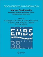 Cover of: Marine Biodiversity: Patterns and Processes, Assessment, Threats, Management and Conservation (Developments in Hydrobiology)