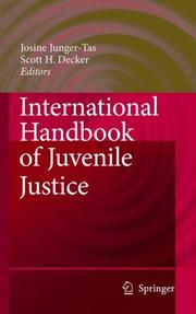 Cover of: International Handbook of Juvenile Justice by 