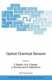 Optical chemical sensors by F. Baldini, A. N. Chester, J. Homola, S. Martellucci