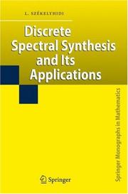 Cover of: Discrete Spectral Synthesis and Its Applications