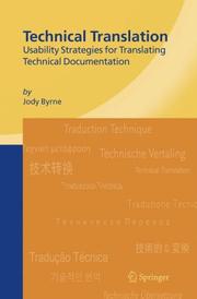 Cover of: Technical Translation by Jody Byrne