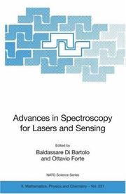 Cover of: Advances in Spectroscopy for Lasers and Sensing (NATO Science Series II: Mathematics, Physics and Chemistry)