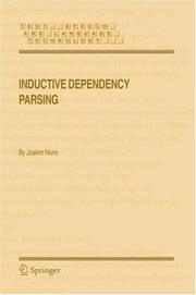 Cover of: Inductive Dependency Parsing (Text, Speech and Language Technology)