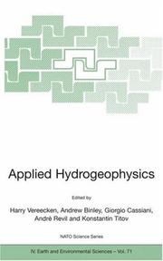 Cover of: Applied Hydrogeophysics (Nato Science Series: IV: Earth and Environmental Sciences)