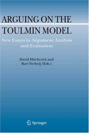 Arguing on the Toulmin Model by David Hitchcock