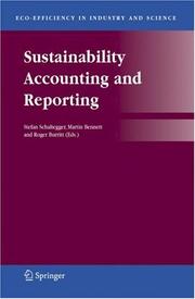 Cover of: Sustainability Accounting and Reporting (Eco-Efficiency in Industry and Science)