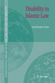 Cover of: Disability in Islamic Law (International Library of Ethics, Law, and the New Medicine) by Vardit Rispler-Chaim