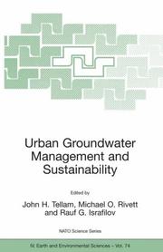 Cover of: Urban Groundwater Management and Sustainability (Nato Science Series: IV: Earth and Environmental Sciences) by 