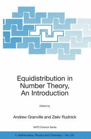 Cover of: Equidistribution in Number Theory, An Introduction (NATO Science Series II: Mathematics, Physics and Chemistry)