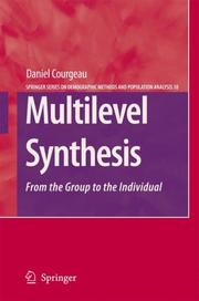 Cover of: Multilevel Synthesis by Daniel Courgeau, Daniel Courgeau