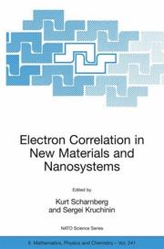 Cover of: Electron Correlation in New Materials and Nanosystems (NATO Science Series II: Mathematics, Physics and Chemistry)