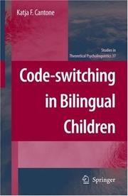 Cover of: Code-switching in Bilingual Children (Studies in Theoretical Psycholinguistics)