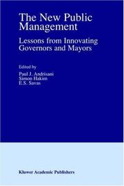 Cover of: The New Public Management: Lessons from Innovating Governors and Mayors