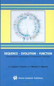 Cover of: Sequence - Evolution - Function: Computational Approaches in Comparative Genomics