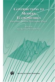 Cover of: Contributions to Modern Econometrics | 