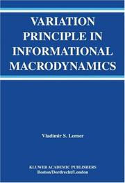 Cover of: Variation Principle in Informational Macrodynamics