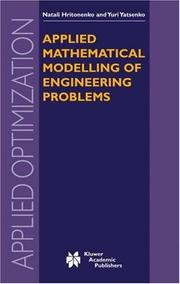 Cover of: Applied Mathematical Modelling of Engineering Problems (Applied Optimization)