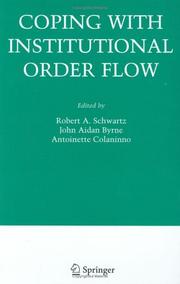 Cover of: Coping With Institutional Order Flow (Zicklin School of Business Financial Markets Series)