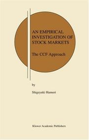 Cover of: An Empirical Investigation of Stock Markets: The CCF Approach (Research Monographs in Japan-U.S. Business and Economics)