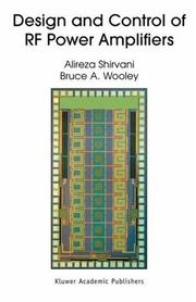 Cover of: Design and Control of RF Power Amplifiers by Alireza Shirvani, Bruce A. Wooley, Alireza Shirvani, Bruce A. Wooley