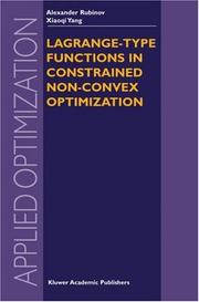 Cover of: Lagrange-type Functions in Constrained Non-Convex Optimization (Applied Optimization)