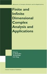 Cover of: Finite or Infinite Dimensional Complex Analysis and Applications (Advances in Complex Analysis and Its Applications)