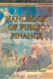 Cover of: Handbook of Public Finance by 