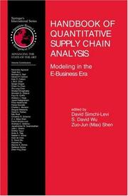 Cover of: Handbook of quantitative supply chain analysis: modeling in the e-business era