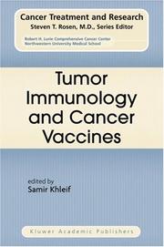 Cover of: Tumor Immunology and Cancer Vaccines (Cancer Treatment and Research)