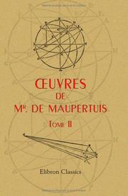 Cover of: oeuvres de Mr. de Maupertuis: Tome 2