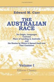Cover of: The Australian Race | Edward Micklethwaite Curr