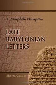 Late Babylonian letters by Reginald Campbell Thompson