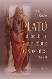 Cover of Plato, and the Other Companions of Sokrates