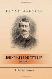 Cover of: John Watts de Peyster by Frank Allaben