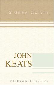 Cover of: John Keats by Colvin, Sidney Sir