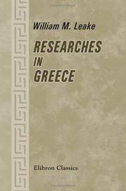 Cover of: Researches in Greece