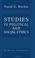 Cover of: Studies in Political and Social Ethics