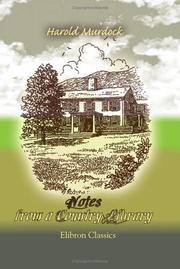 Cover of: Notes from a Country Library by Harold Murdock