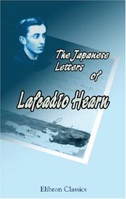 Cover of: The Japanese Letters of Lafcadio Hearn by Lafcadio Hearn