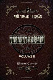 Cover of: Tabakat-i-Nasiri by Abu-\'Umar-i-\'Usman