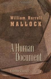 Cover of: A Human Document | William Hurrell Mallock